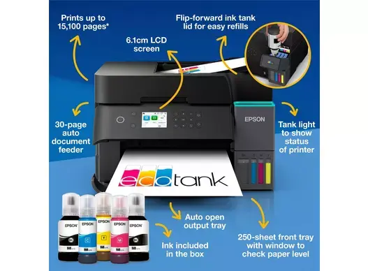 Epson EcoTank L6370 A4 Color Multifunction WiFi Printer