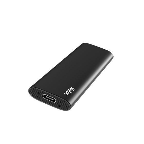 NETAC Z SLIM, External SSD, 500GB, USB 3.2 Gen 2, R/W up to 550MB/480MB/s, with USB-C to USB-A