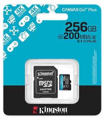 Kingston SDCG4, 256GB, Canvas Go Plus Memory Card