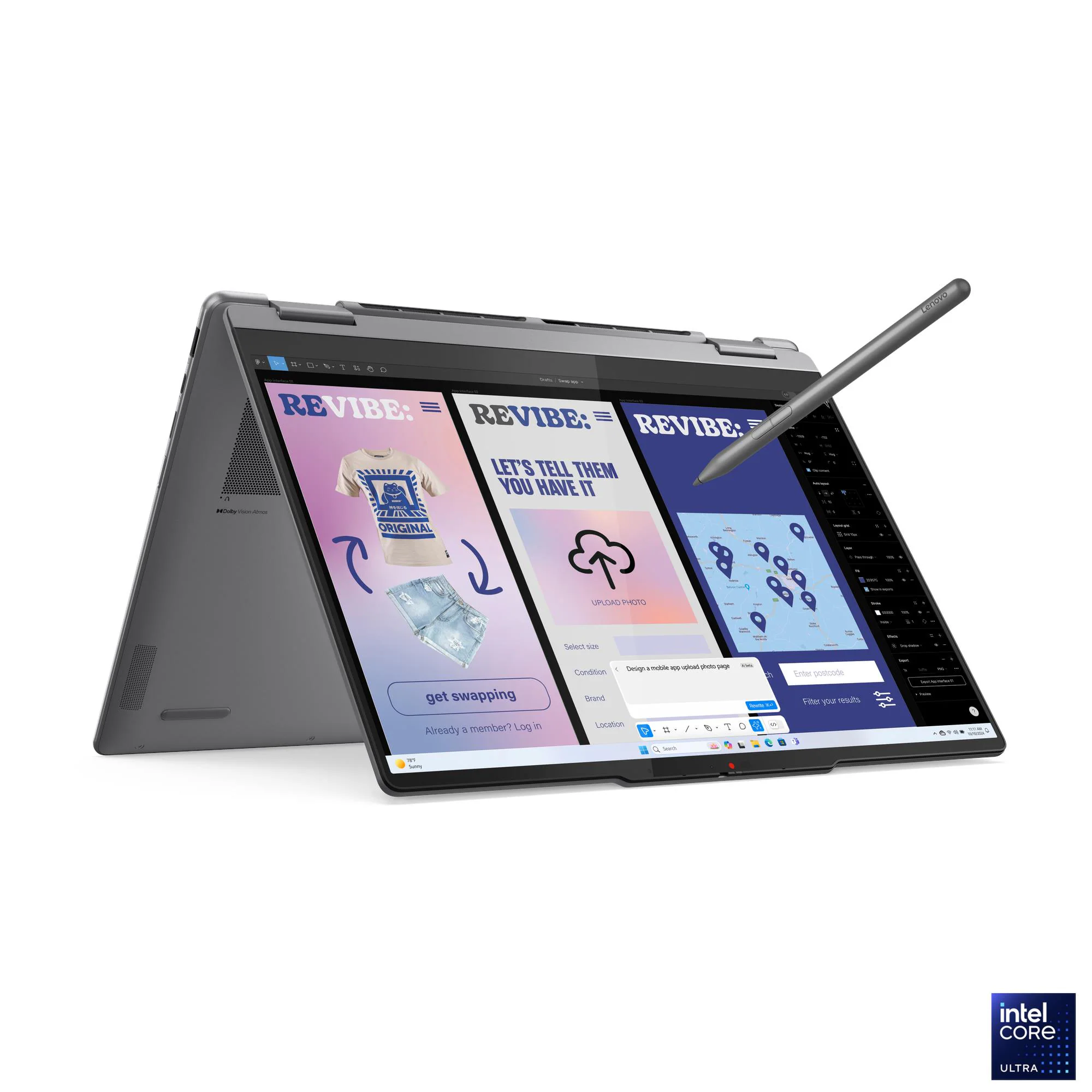 Lenovo Yoga 7 2-in-1, 14'' OLED Touch Ultra 7 258V, 32GB, 1TB, Luna Grey. 14ILL10