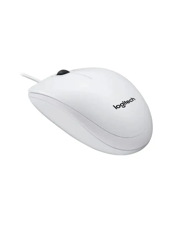 Logitech B100 Mouse, White