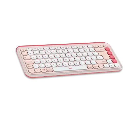 Logitech POP Icon Keyboard, + Mouse (Combo) Rose & Off White