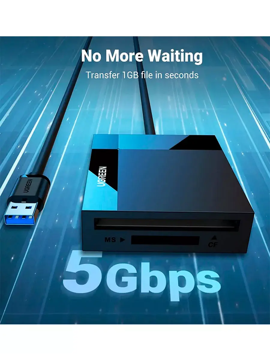 UGREEN USB 3.0 All-in-One Card Reader 0.5M 30333