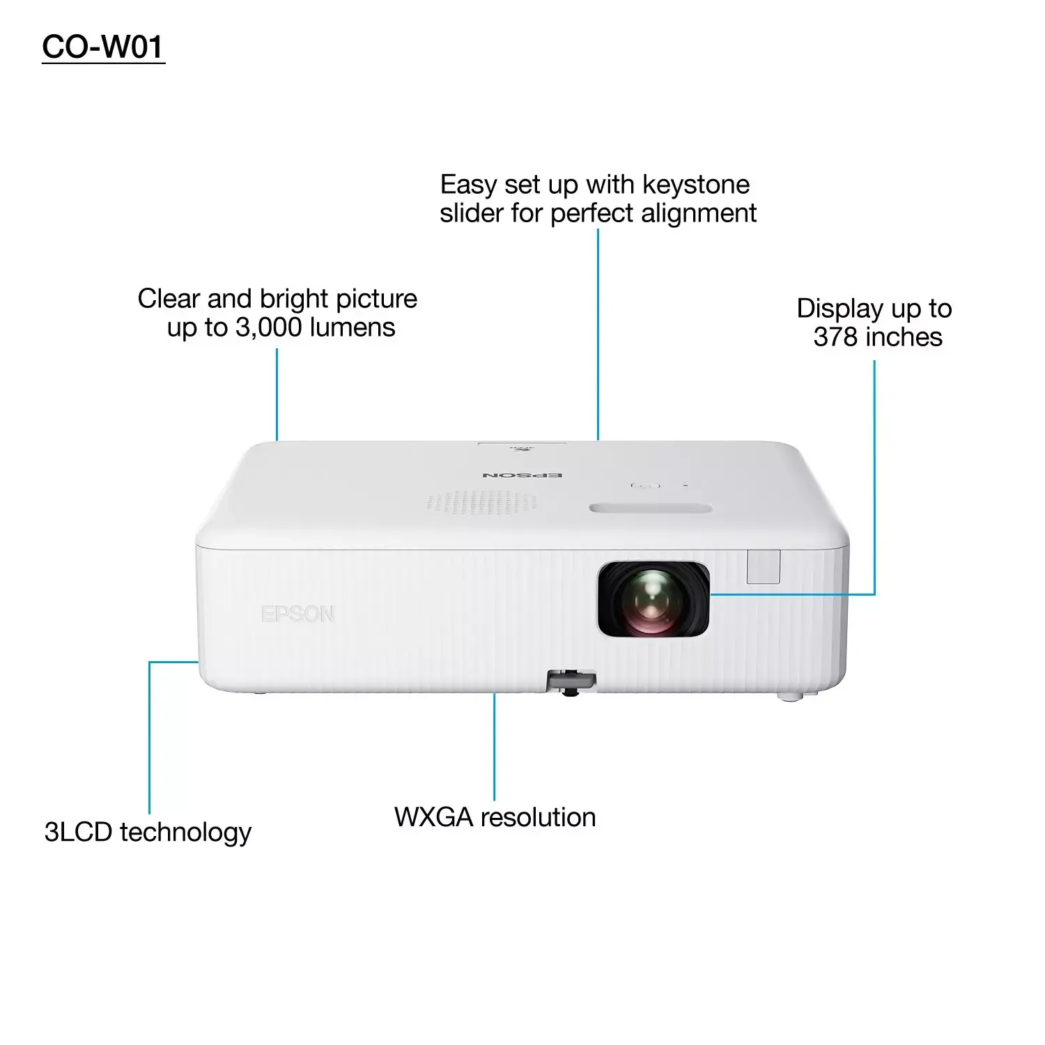Epson CO-W01 Projector 3LCD