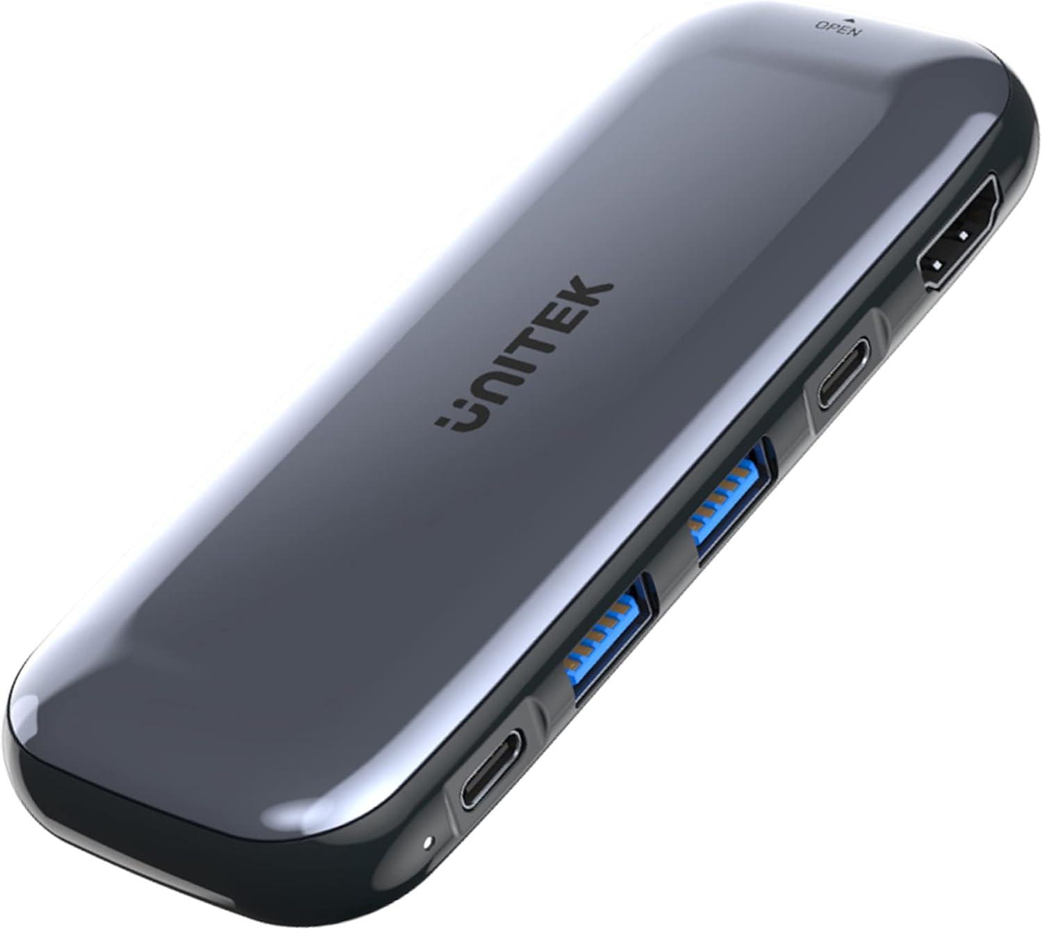Unitek D1046A 6-in-1 USB-C 10Gbps Hub with M.2 SSD Enclosure 2*USB-A+USB-C 10Gbps+PD100W+HDMI 4K60Hz+M.2 PCIe/NVMe SSD