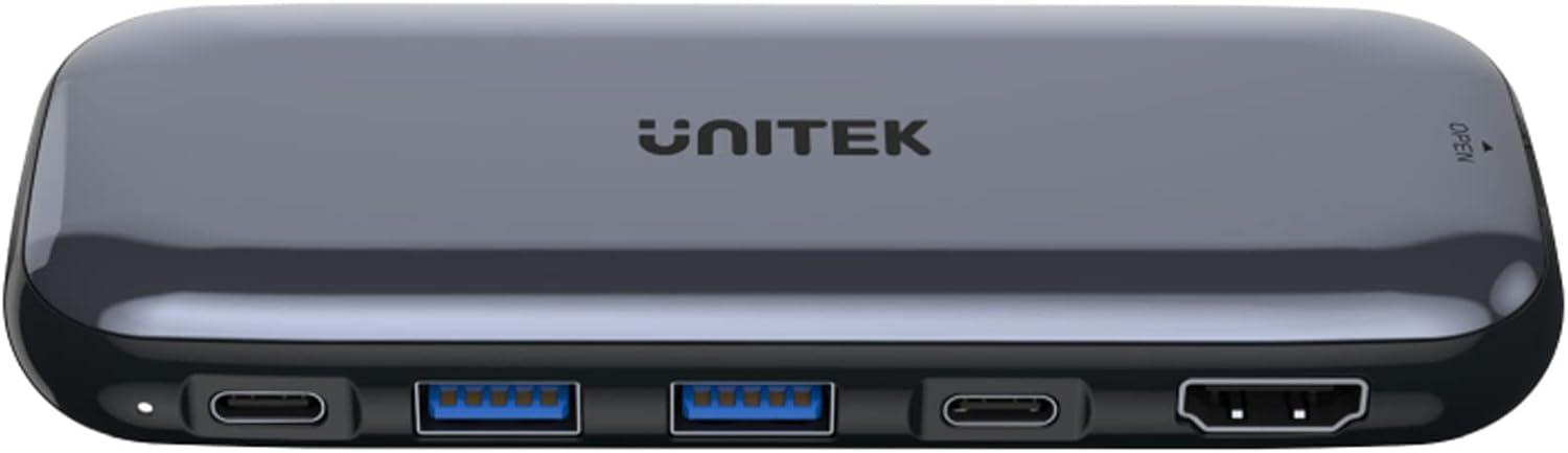Unitek D1046A 6-in-1 USB-C 10Gbps Hub with M.2 SSD Enclosure 2*USB-A+USB-C 10Gbps+PD100W+HDMI 4K60Hz+M.2 PCIe/NVMe SSD