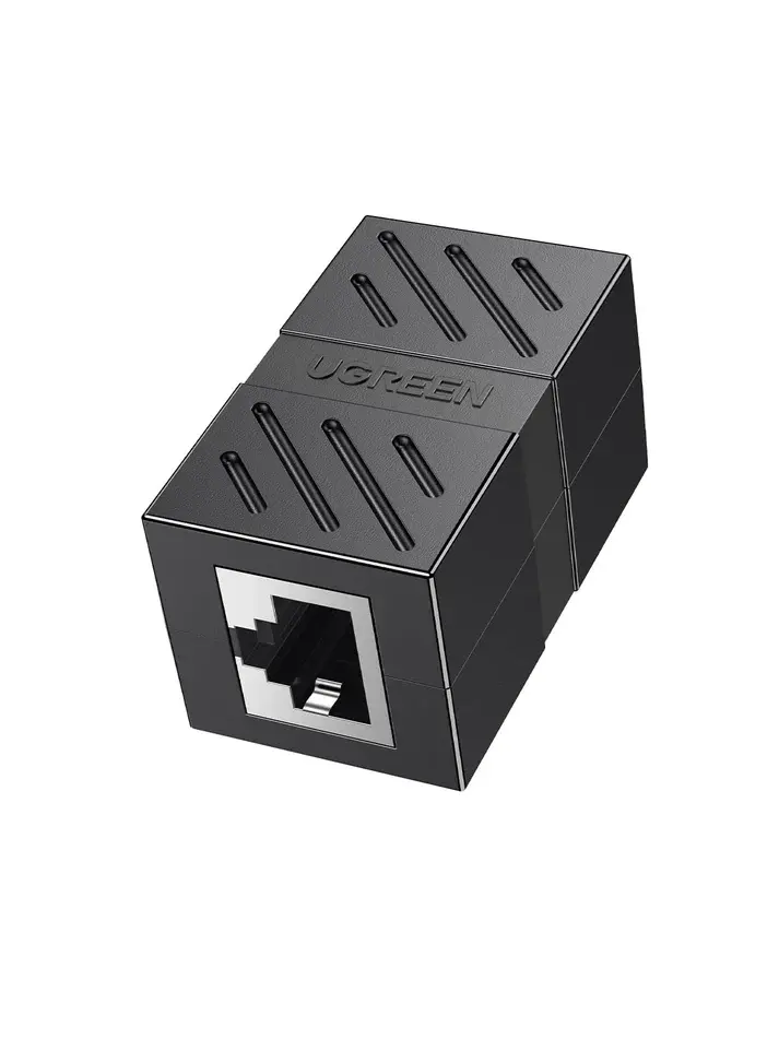 NW114 UGREEN (20390) RJ 45 Network Keystone Jack In-Line Coupler Female to Female 1pcs (Black)