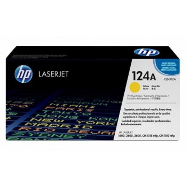 124A HP Toner Cartridge, Yellow Q6002A