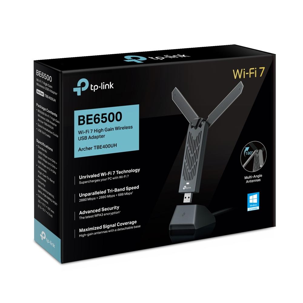 TP-Link Archer TBE400UH, BE6500 Wi-Fi 7 High Gain Wireless USB Adapter