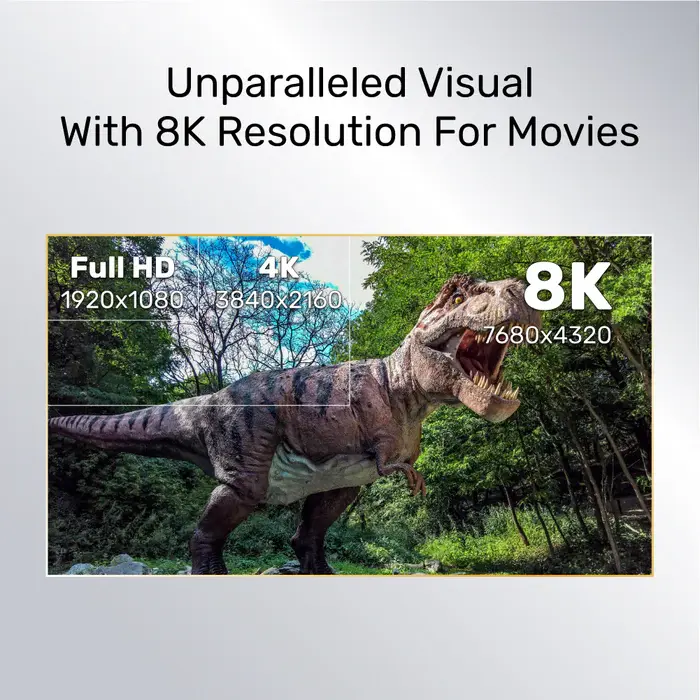 C137W, Unitek 1.5M HDMI2.1 Male to Male Cable (4K @120H, 8K @60Hz), Space Grey + Black
