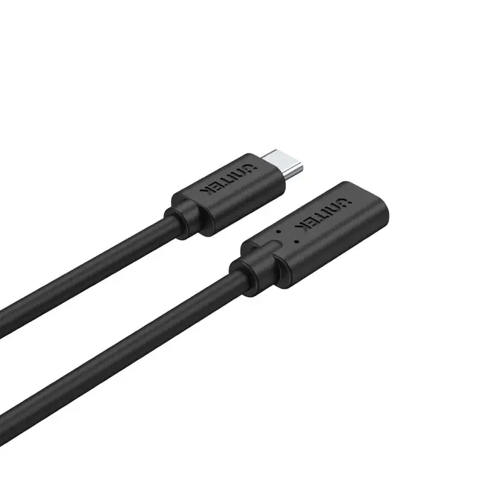 C14086BK-1M, Unitek Type-C 1M Full-Featured USB Male to Female Extension Cable, USB3.2 CM to C FM, with DATA 10Gbps/Display 4K/P