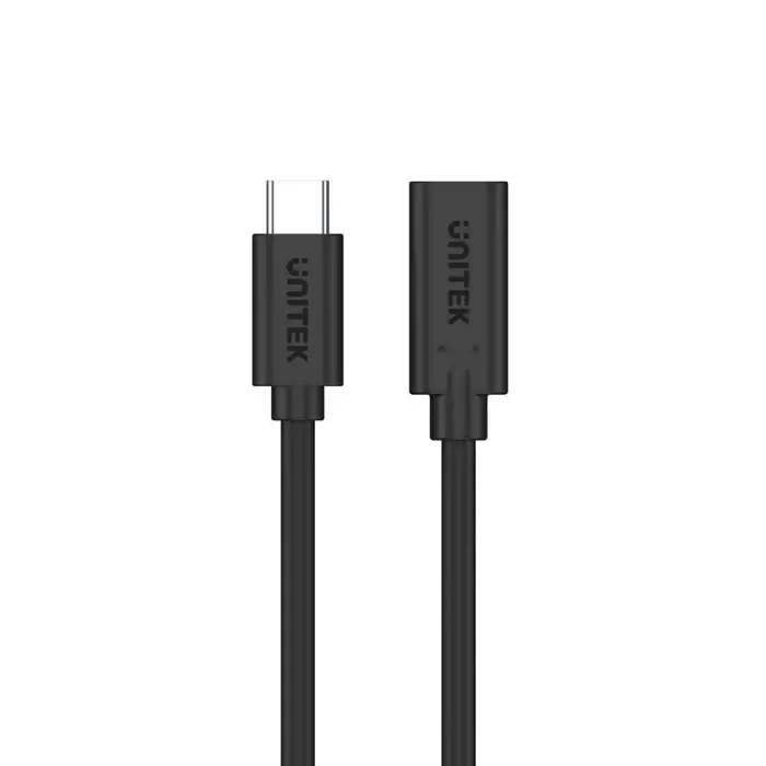 C14086BK-1M, Unitek Type-C 1M Full-Featured USB Male to Female Extension Cable, USB3.2 CM to C FM, with DATA 10Gbps/Display 4K/P