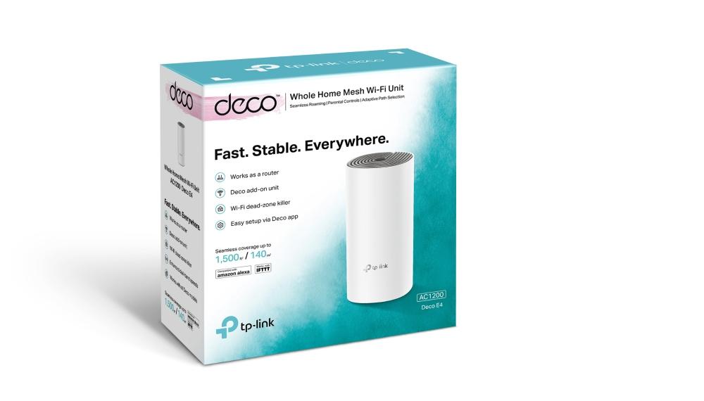 TP-Link Deco E4(1-pack), AC1200 Whole Home Mesh Wi-Fi Unit