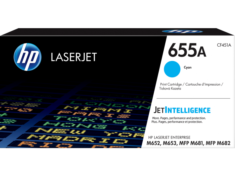 655A HP Toner Cartridge, Cyan CF451A