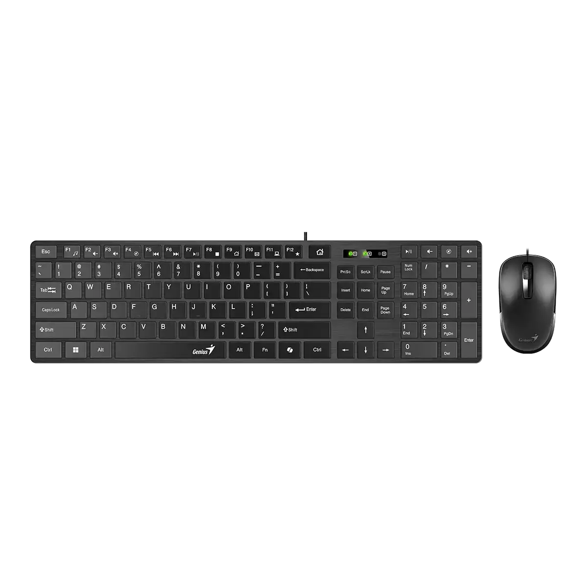 Genius SlimStar C126, AI Copilot Key, Keyboard and Mouse (Combo) Black