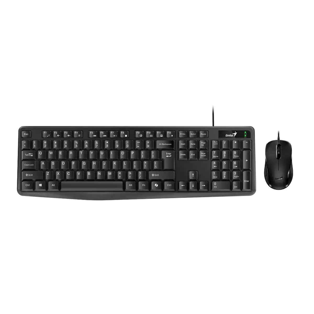 Genius KM-170 Keyboard, and Mouse (Combo) AI Copilot Key, Black