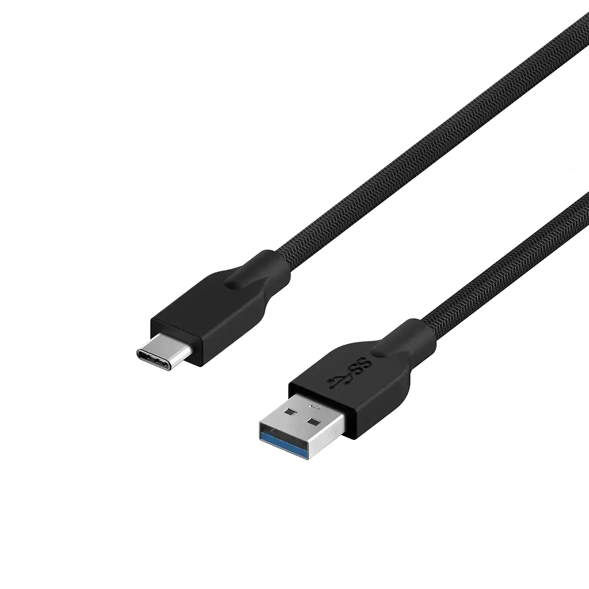 ACC-A2CC-3A Genius, Fast charging USB 3.0 1m, and sync a USB-C device from any USB-A charger, Black