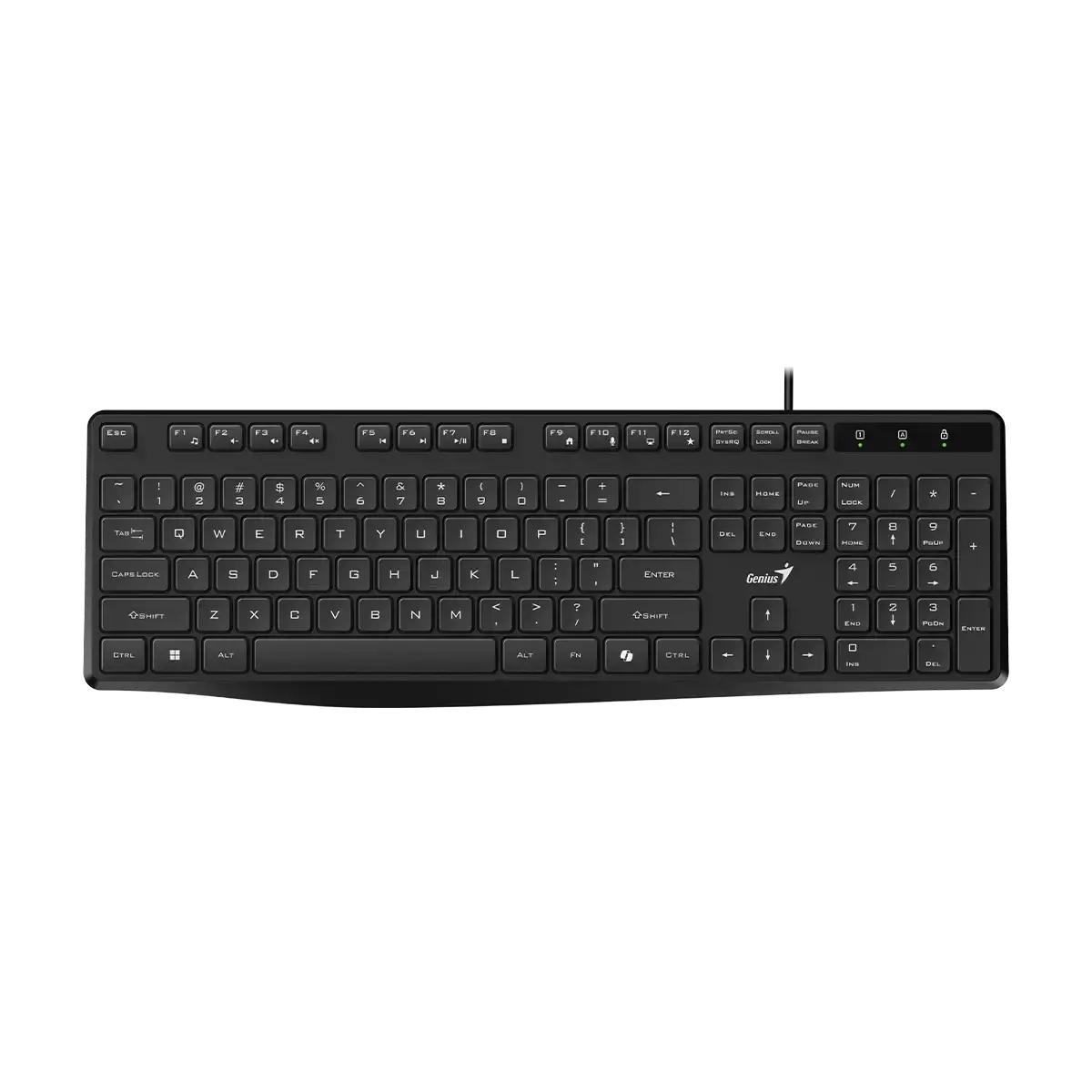 Genius KB-117S Keyboard, Silent, AI Copilot Key, Black
