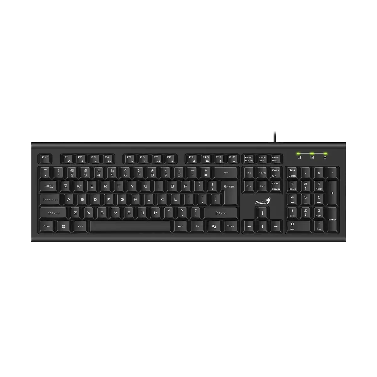 Genius KB-113 Keyboard, Copilot, Multimedia, Black