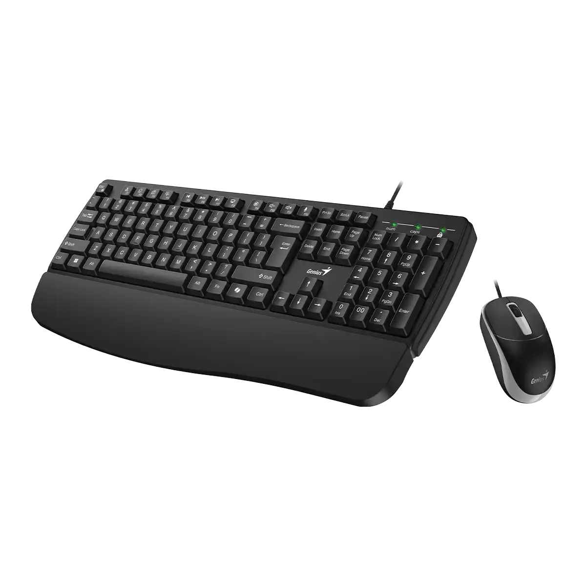 Genius KM-123, AI Copilot Key, Keyboard + Mouse (Combo) Black