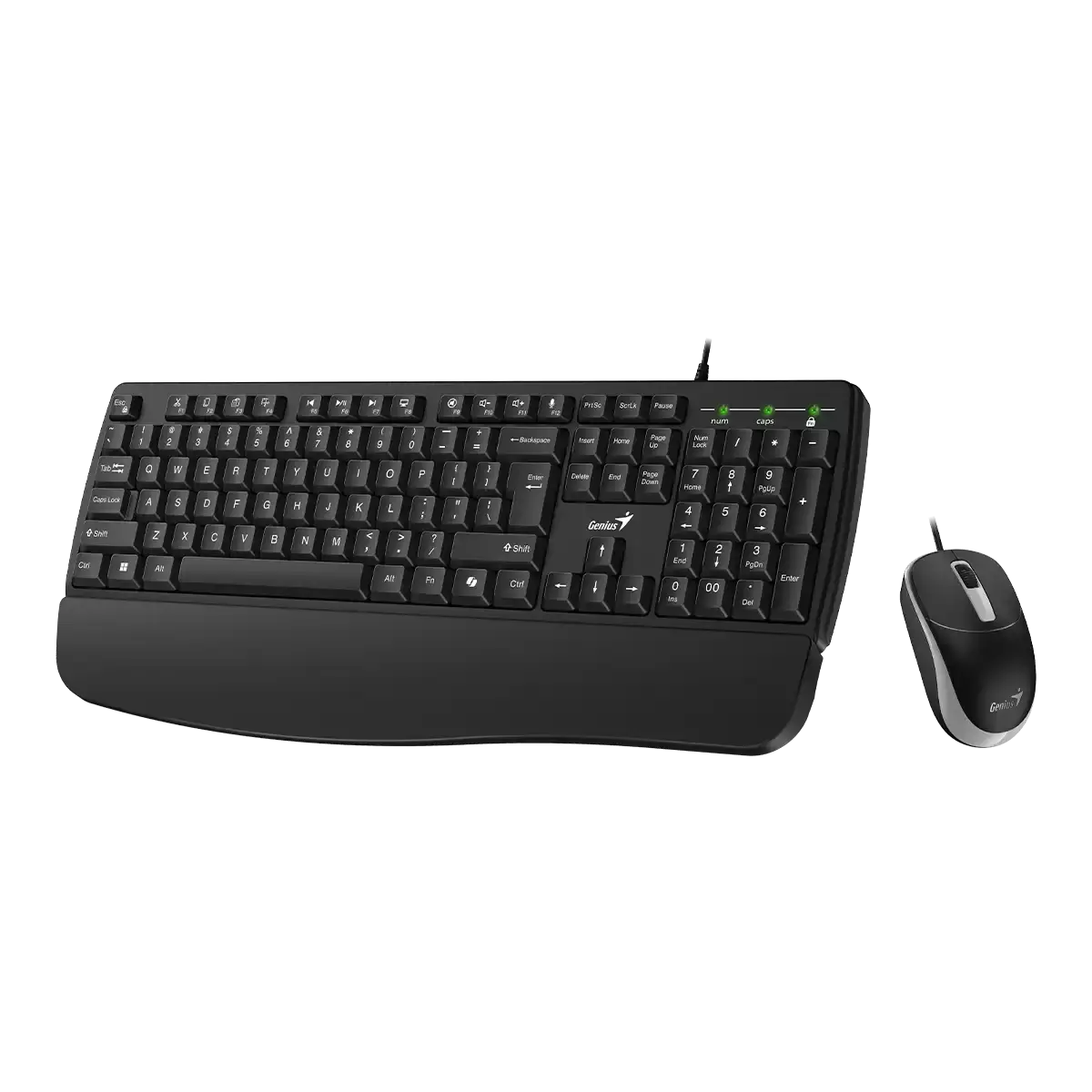 Genius KM-123, AI Copilot Key, Keyboard + Mouse (Combo) Black