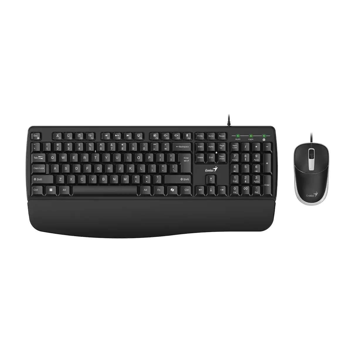 Genius KM-123, AI Copilot Key, Keyboard + Mouse (Combo) Black