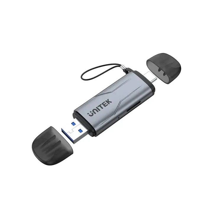 Unitek R1010A Card Reader, USB A/C to Micro SD/SD Card Reader