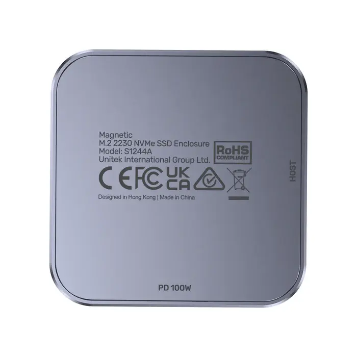 Unitek S1244A Drive Enclosure, Magnetic M.2 2230 NVMe SSD Enclosure