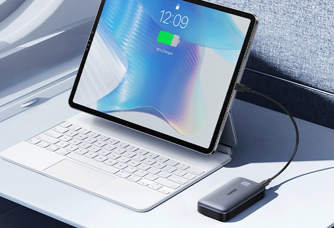 UGREEN, 25185, Power Bank, Nexode, 10000mAh, USB Type-C, USB, Grey