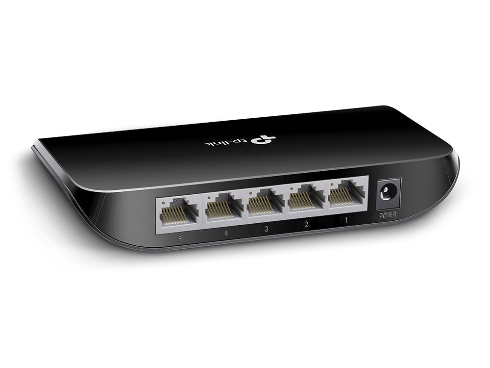 TP-Link TL-SG1005D, 5-port Gigabit Switch, 5 10/100/1000M RJ45 ports, plastic case