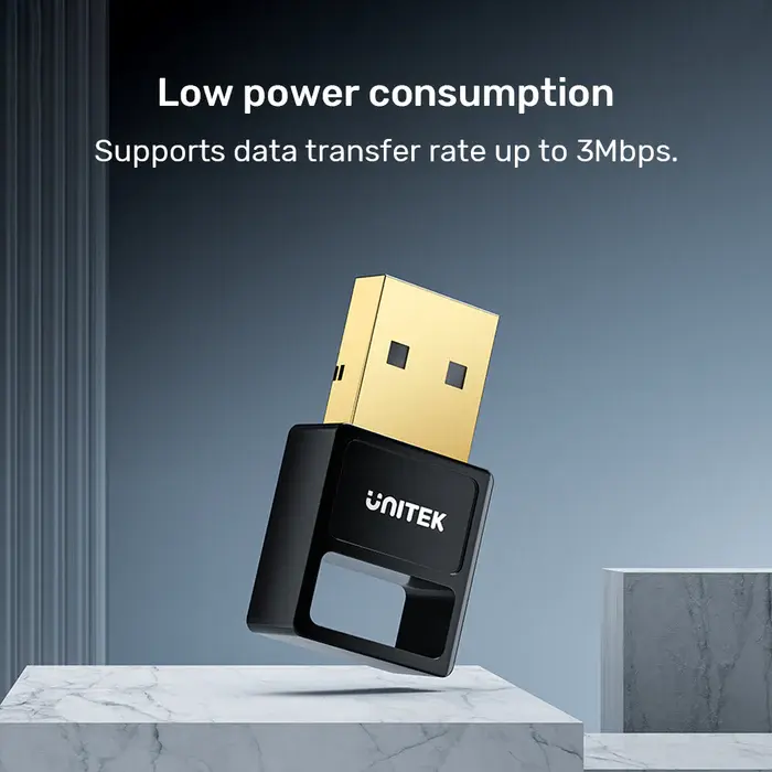 Unitek B105B USB Bluetooth 5.3 Adapter for PC, Black