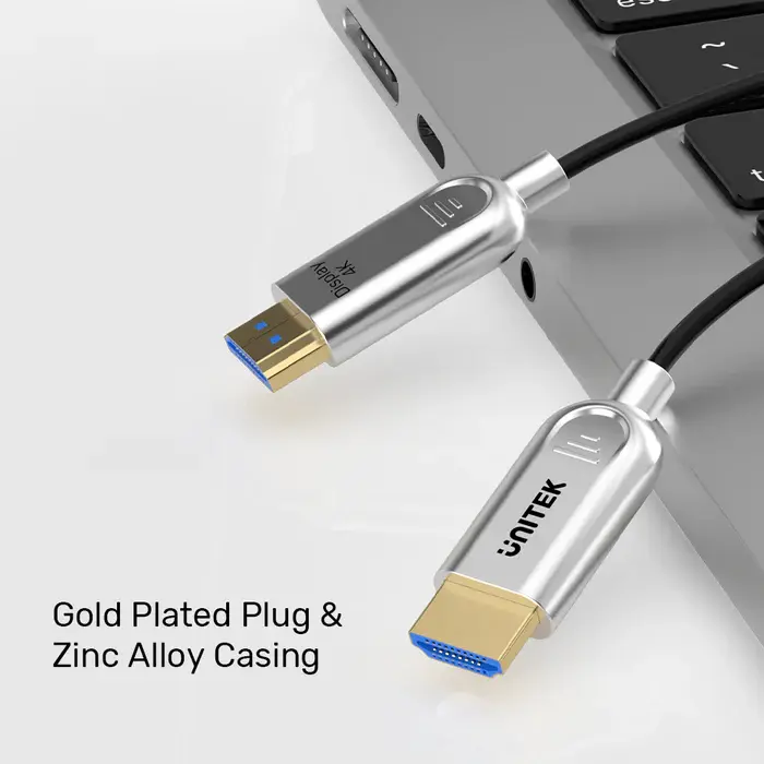 Unitek C11092ASL01-10M HDMI2.0 Active Optical Male to Male Cable 10M