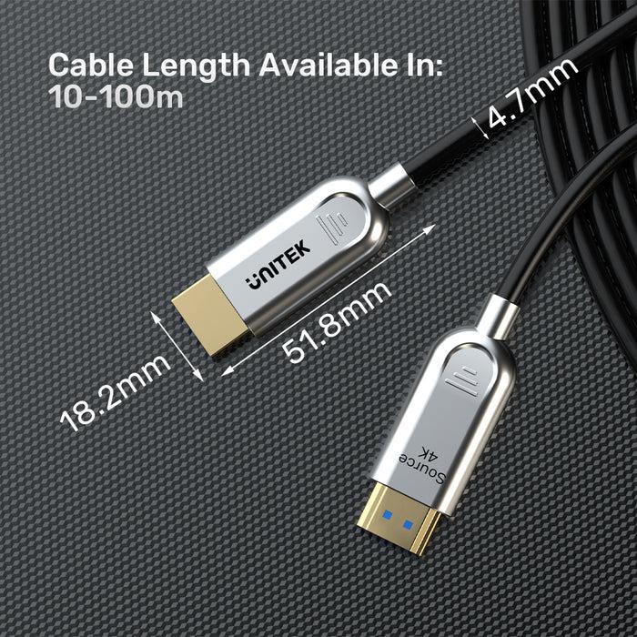 Unitek C11092ASL01-10M HDMI2.0 Active Optical Male to Male Cable 10M