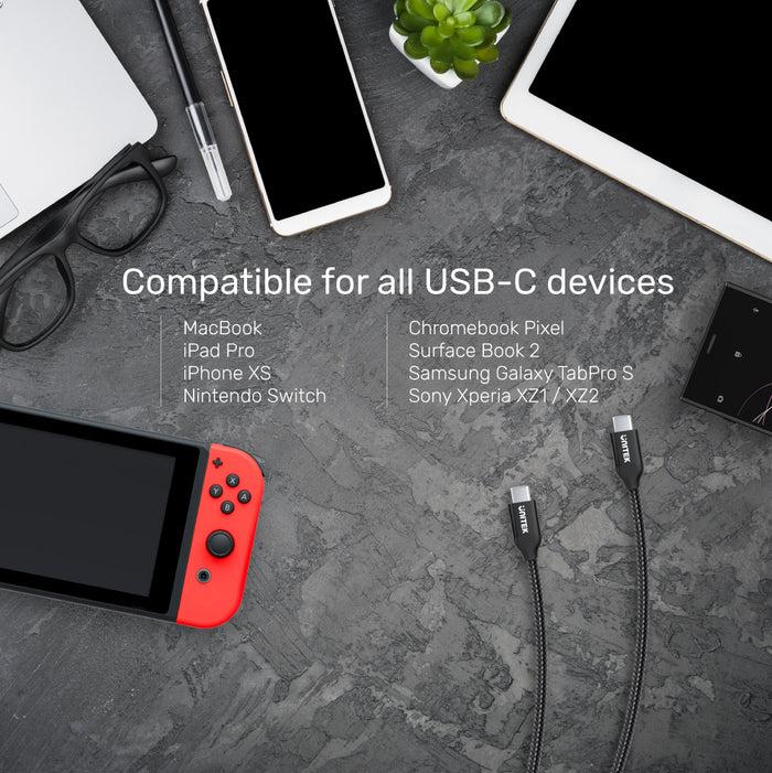 Unitek C14059BK 2M USB-C CM to CM PD 100W Charging Cable