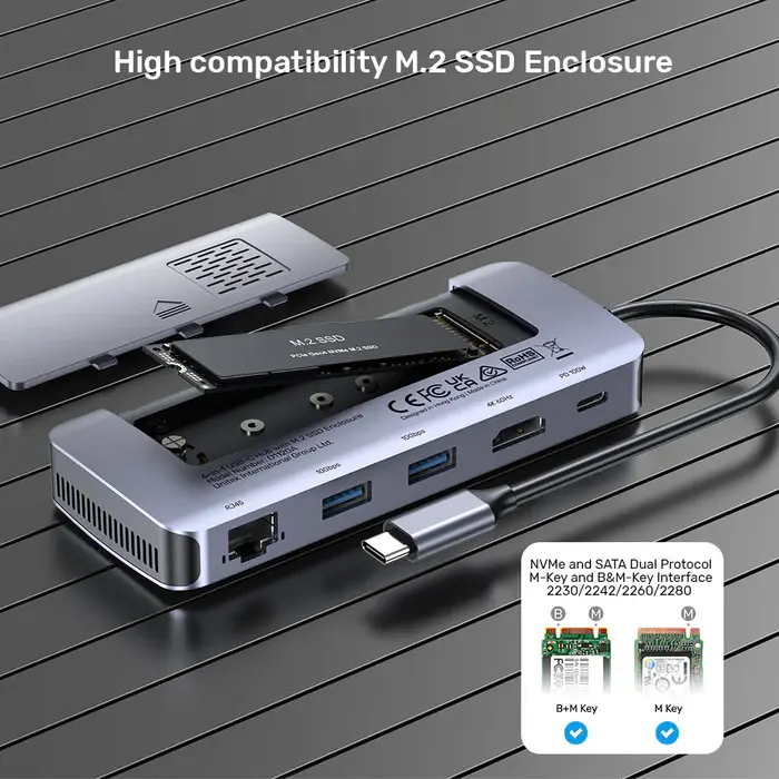 Unitek D1120A USB HUB, 6-in-1 USB-C 10Gbps Hub