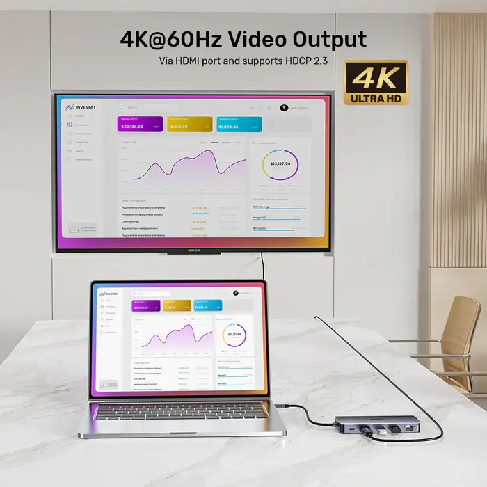 Unitek D1120A USB HUB, 6-in-1 USB-C 10Gbps Hub