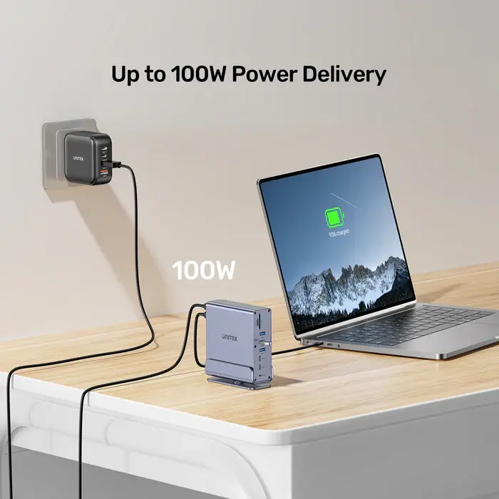 Unitek D1135AGY01 Docking Station, 15-in-1 (2*HDMI 4K+DP 4K+2*USB2.0+USB3.0+2*USB 10Gbps+USB-C 5Gbps + USB-C 10Gb+ SD/Micr
