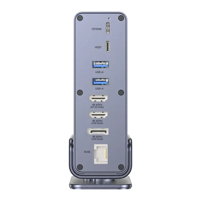 Unitek D1135AGY01 Docking Station, 15-in-1 (2*HDMI 4K+DP 4K+2*USB2.0+USB3.0+2*USB 10Gbps+USB-C 5Gbps + USB-C 10Gb+ SD/Micr