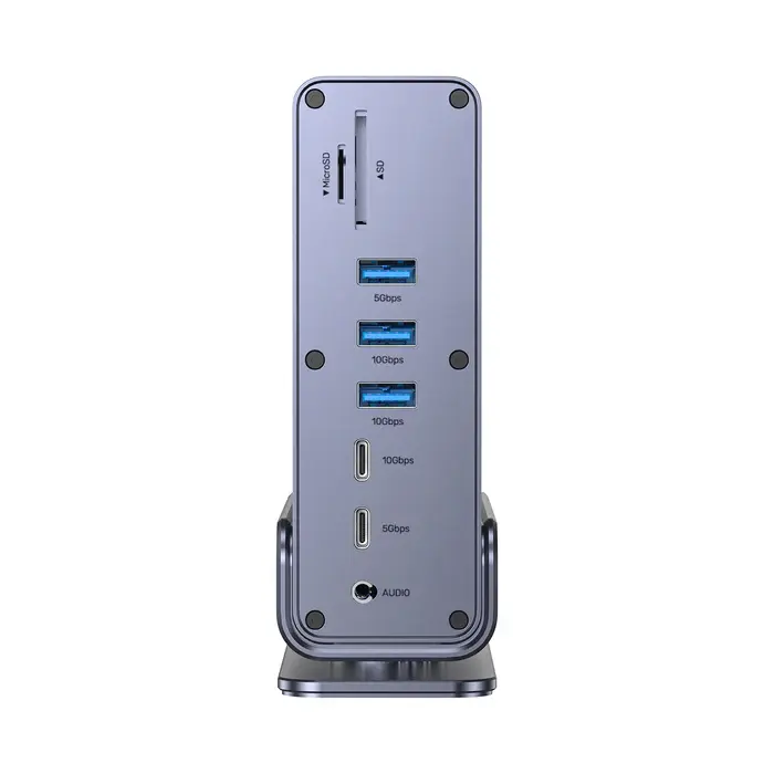 Unitek D1135AGY01 Docking Station, 15-in-1 (2*HDMI 4K+DP 4K+2*USB2.0+USB3.0+2*USB 10Gbps+USB-C 5Gbps + USB-C 10Gb+ SD/Micr