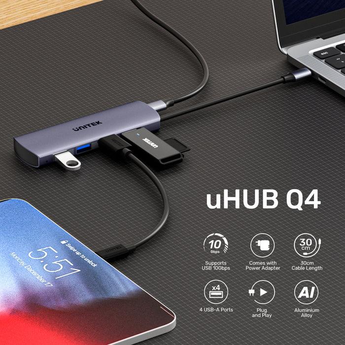 Unitek H1112E USB HUB, 4-in-1 USB-C 10Gbps Hub (4*USB-A)