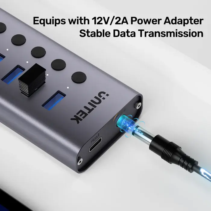 Unitek H1314A USB HUB, 7-in-1 USB-C 5Gbps Hub