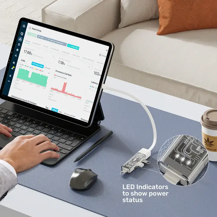 Unitek H1319AWH01 USB HUB, Bi-Directional Hub(with Detachable Cable), USB-C/USB-A 5Gb Hub (4*USB-A)
