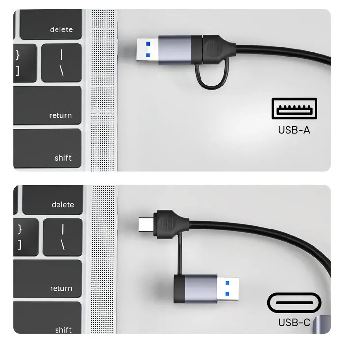 H1320A Unitek 5-in-1 USB-C 5Gbps Hub with USB-A Adapter