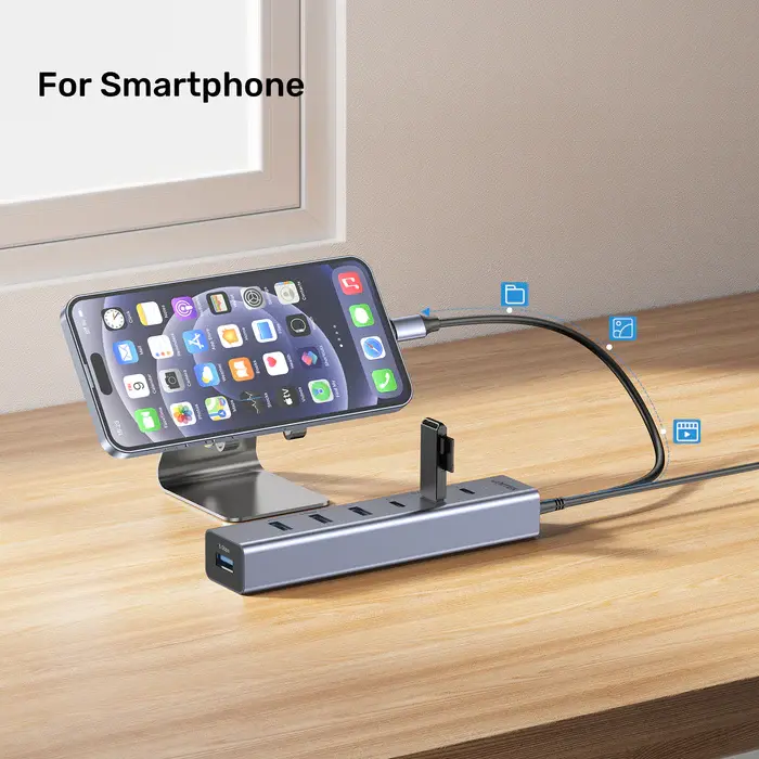 Unitek H1335A USB HUB, 7-in-1 USB-C 10Gbps Hub (3*USB-C 10Gbps+ 4*USB-A 5Gbps)
