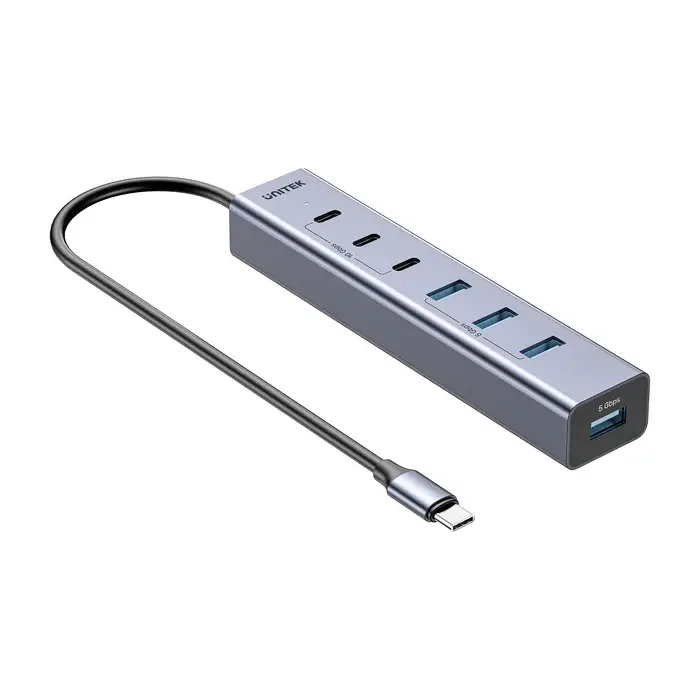 Unitek H1335A USB HUB, 7-in-1 USB-C 10Gbps Hub (3*USB-C 10Gbps+ 4*USB-A 5Gbps)