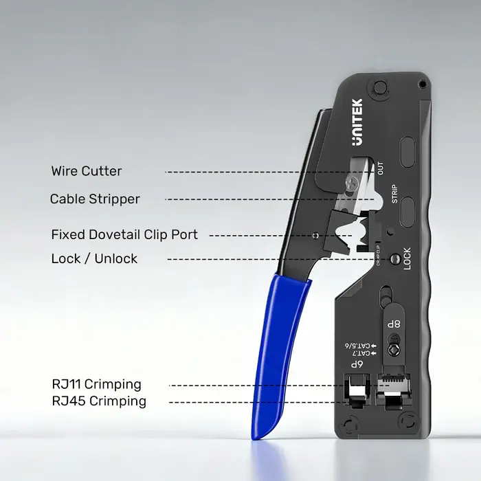 Unitek OT139A Tool, Network Crimping Tool