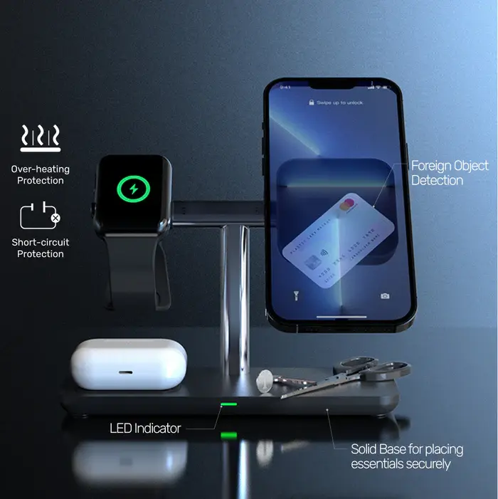 Unitek P1212A 3 in 1 Magnetic Wireless Charger