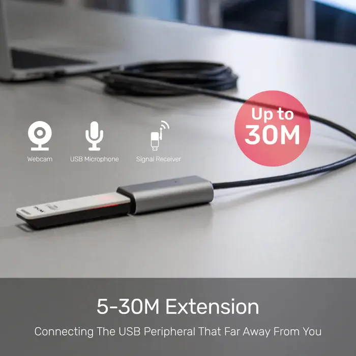 Unitek Y-272 10M USB 2.0 Aluminium Extension Cable