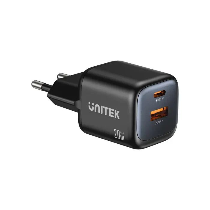 Unitek P1128A-EU Power Supply, 20W 2-Port Wall GaN Charger