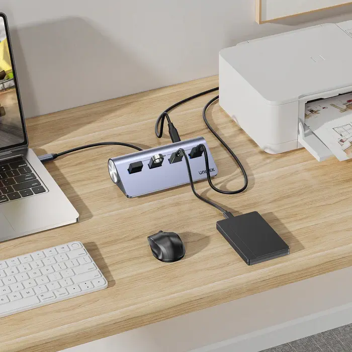 H1337BGY01 Unitek 4-in-1 USB-C 5Gbps Hub (4*USB-A 5Gbps)